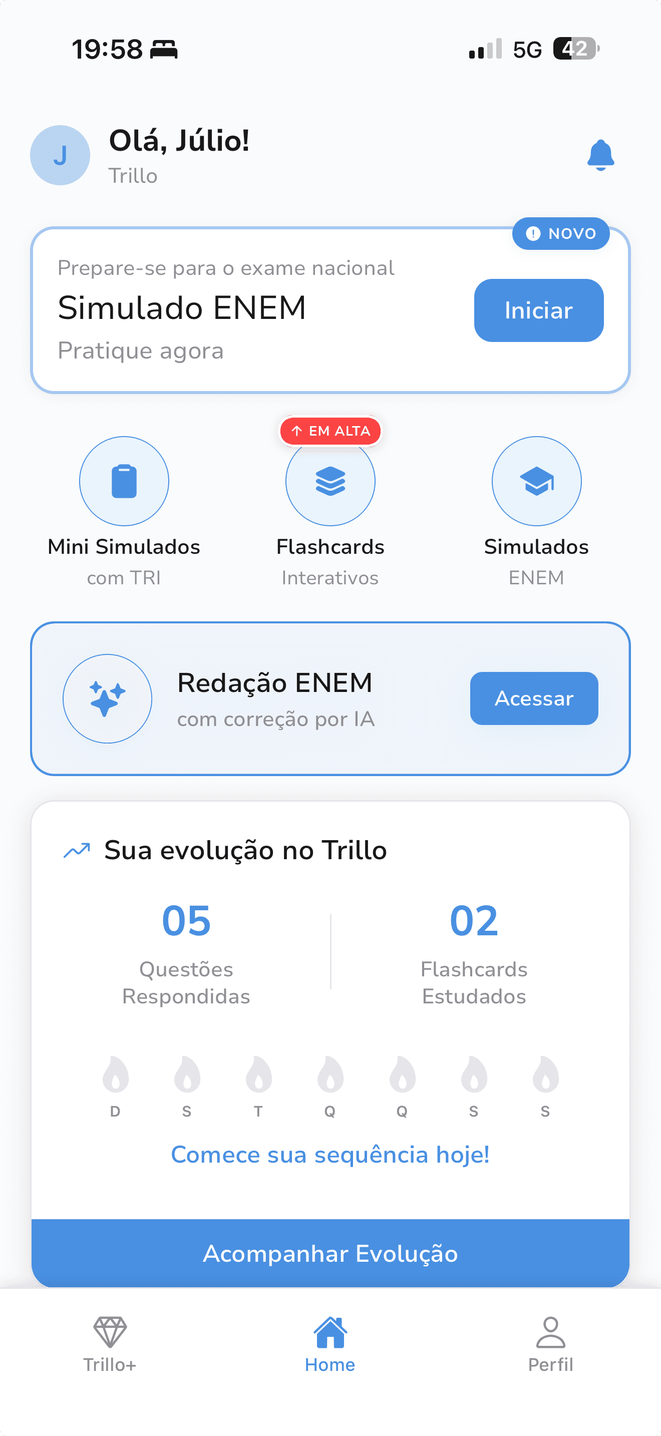 Screenshot do app Trillo